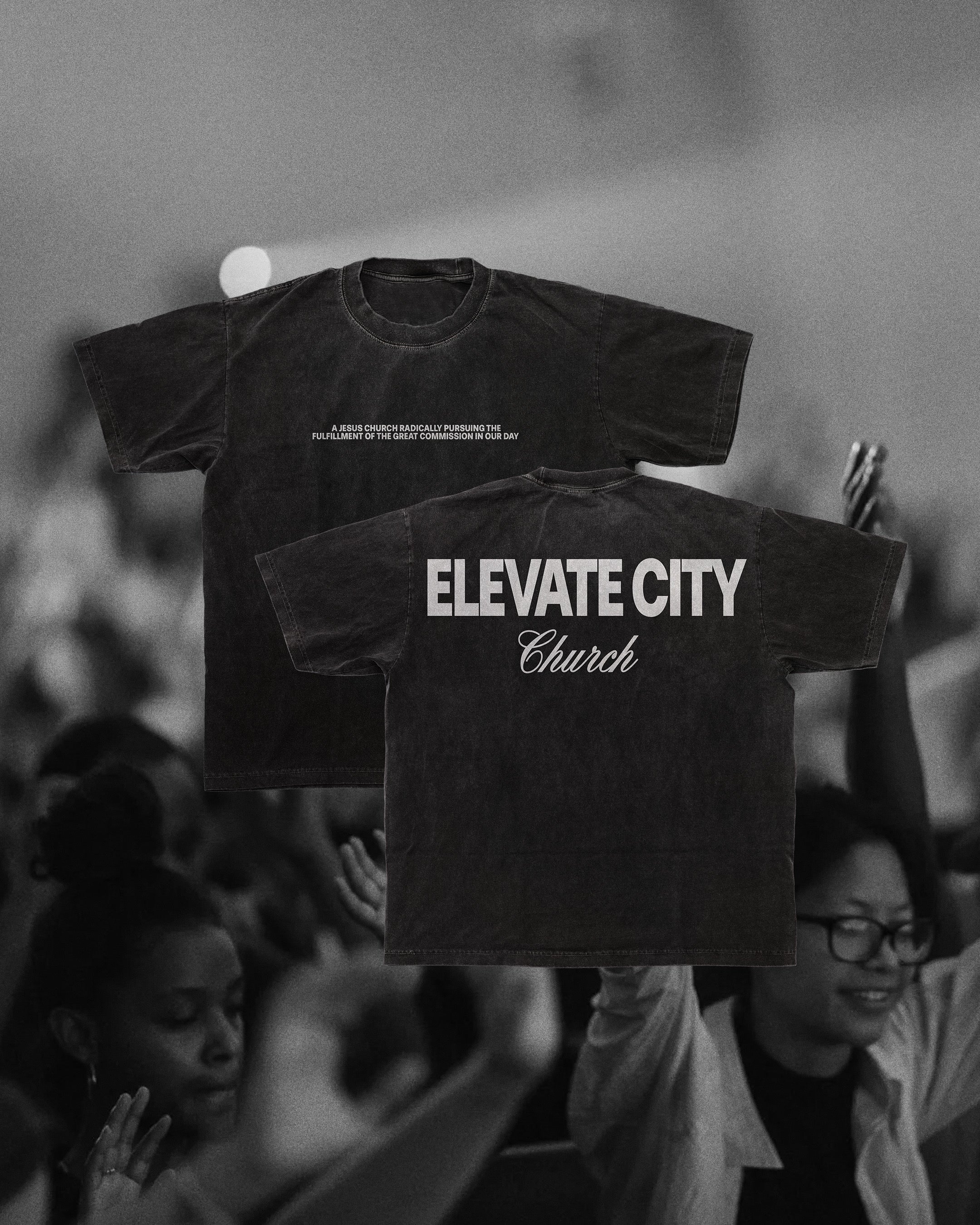 A Jesus Church Tee - Vintage Black – Elevate City Merch